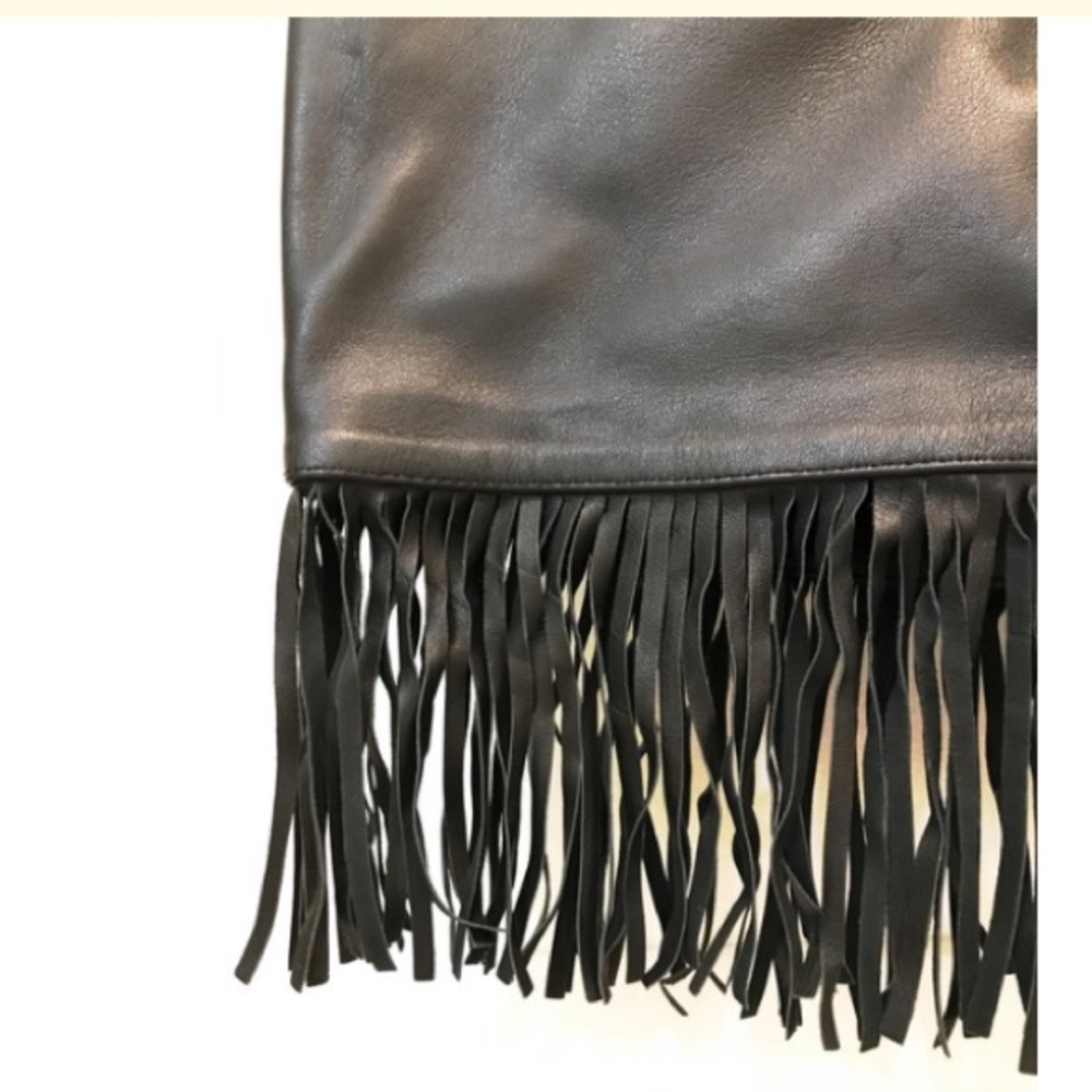 SOLD.    Host pick 🎉Maje Leather Fringe skirt🎉 - Picture 5 of 9
